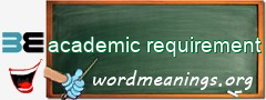 WordMeaning blackboard for academic requirement